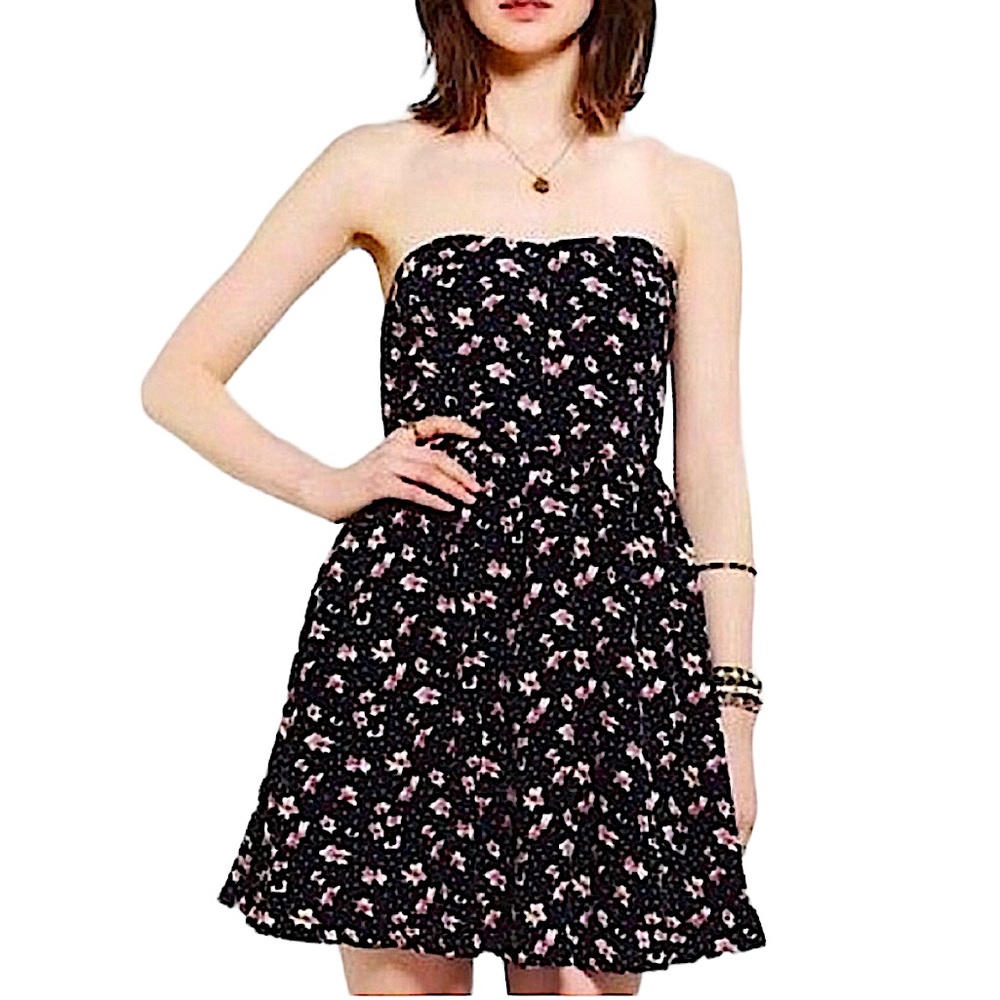 LUCCA COUTURE: Strapless Floral Dress - Size 6